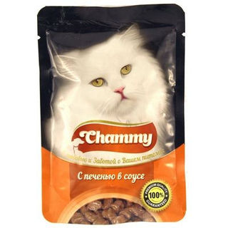 Корм для кошек Chammy с печенью в соусе 85г